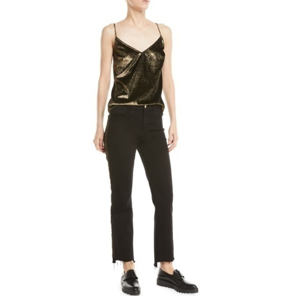 FRAME Le High Straight Stagger-Hem Jeans